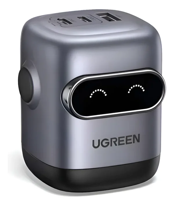 Cargador 65w Ugreen Carga Rápida 2 Usb C + Usb A Nexode Gan Gris Espacial